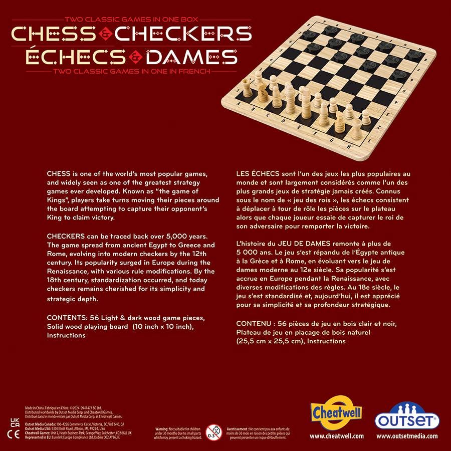 CHESS & CHECKERS - Two Timeless Strategy Games in One Box - Image 2
