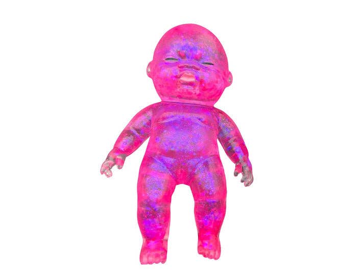 Glitter Jelly Doll Squishy Toy Soft Squeeze Stress Relief: Purple Glitter Doll Squishy / 14cm/5.5inch - Image 8