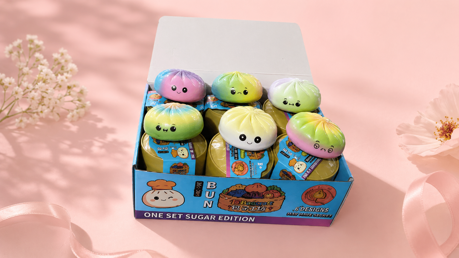 Dumpling Shape Squishy Soft Slow Rising Stress Relief Toy: Colorful Dumpling Squishy / Approx. 3.54" Diameter
