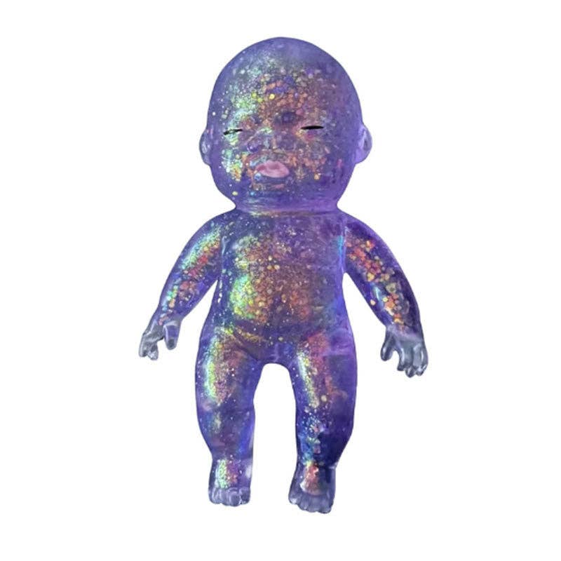 Glitter Jelly Doll Squishy Toy Soft Squeeze Stress Relief: Pink Glitter Doll Squishy / 14cm/5.5inch - Image 7