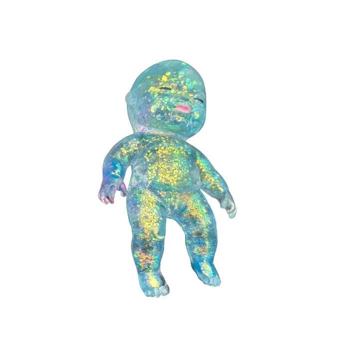 Glitter Jelly Doll Squishy Toy Soft Squeeze Stress Relief: Pink Glitter Doll Squishy / 14cm/5.5inch - Image 6