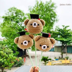 Crochet Graduation Bear Amigurumi ✅: 2. Dark Brown