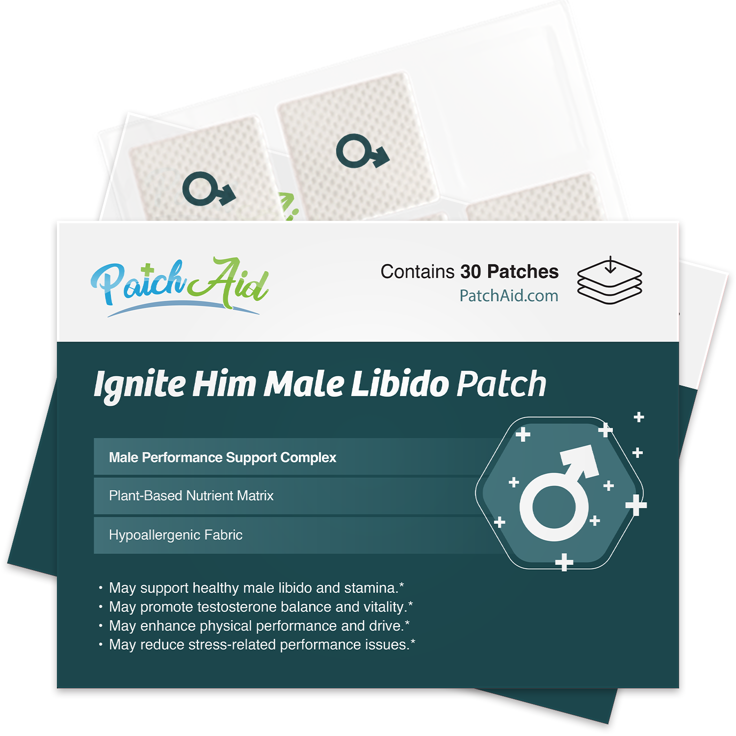 Ignite Him Patch - Male Vitality & Performance: 12-Pack with Display Case - Image 2