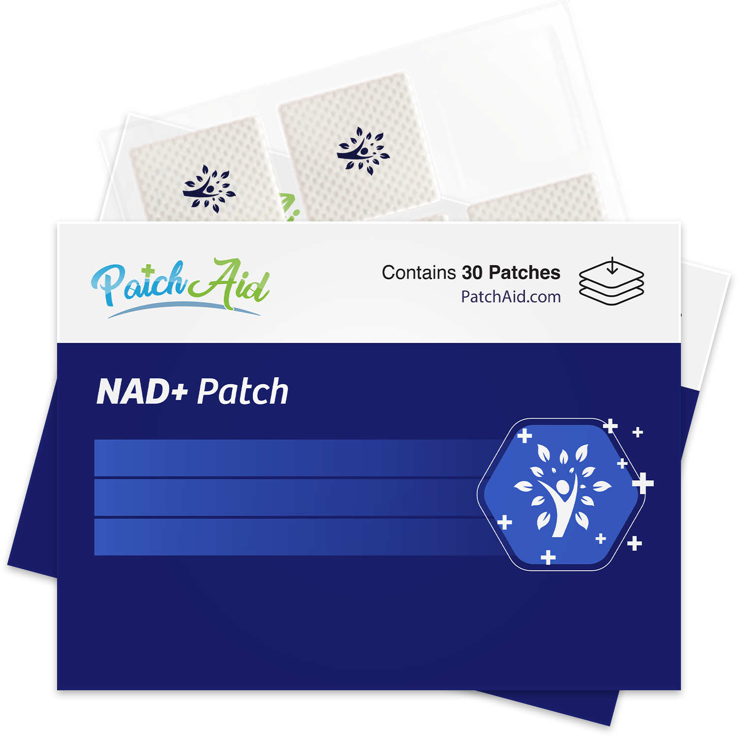 NAD+ Patch - Easy Daily Wellness & Self-Care: 12-Pack with Display Case