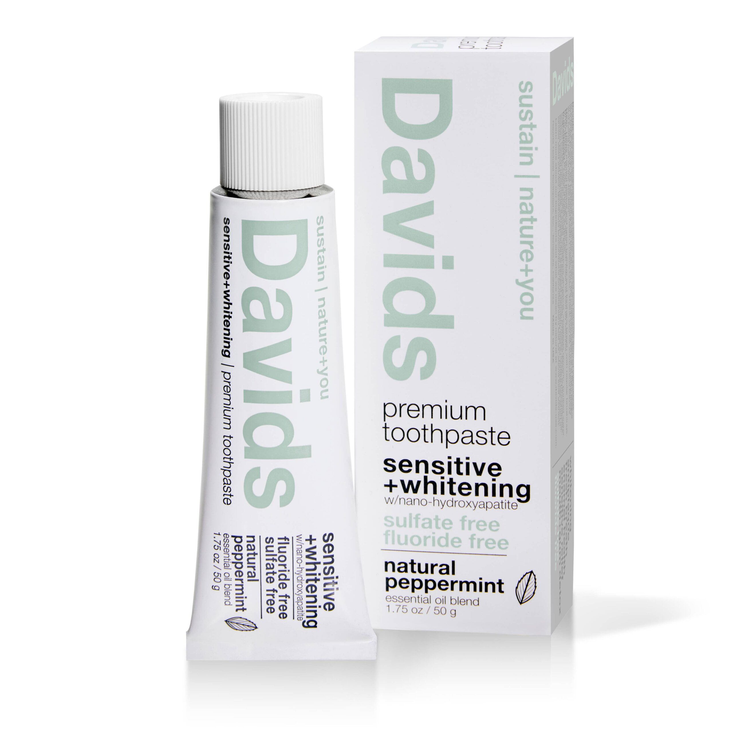 Davids travel size premium toothpaste / sensitive+whitening - Image 2