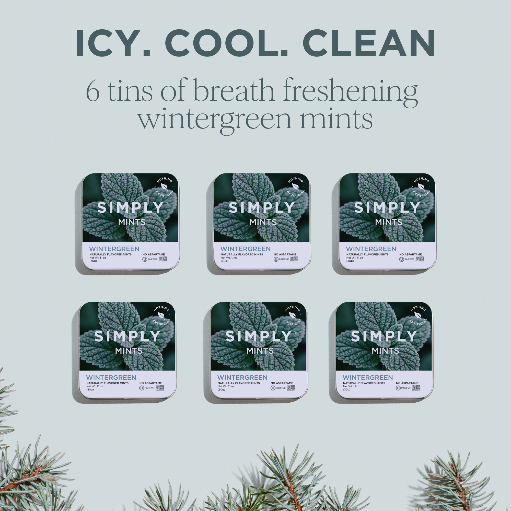 Simply Mints - Wintergreen | Pack of Six - Image 2