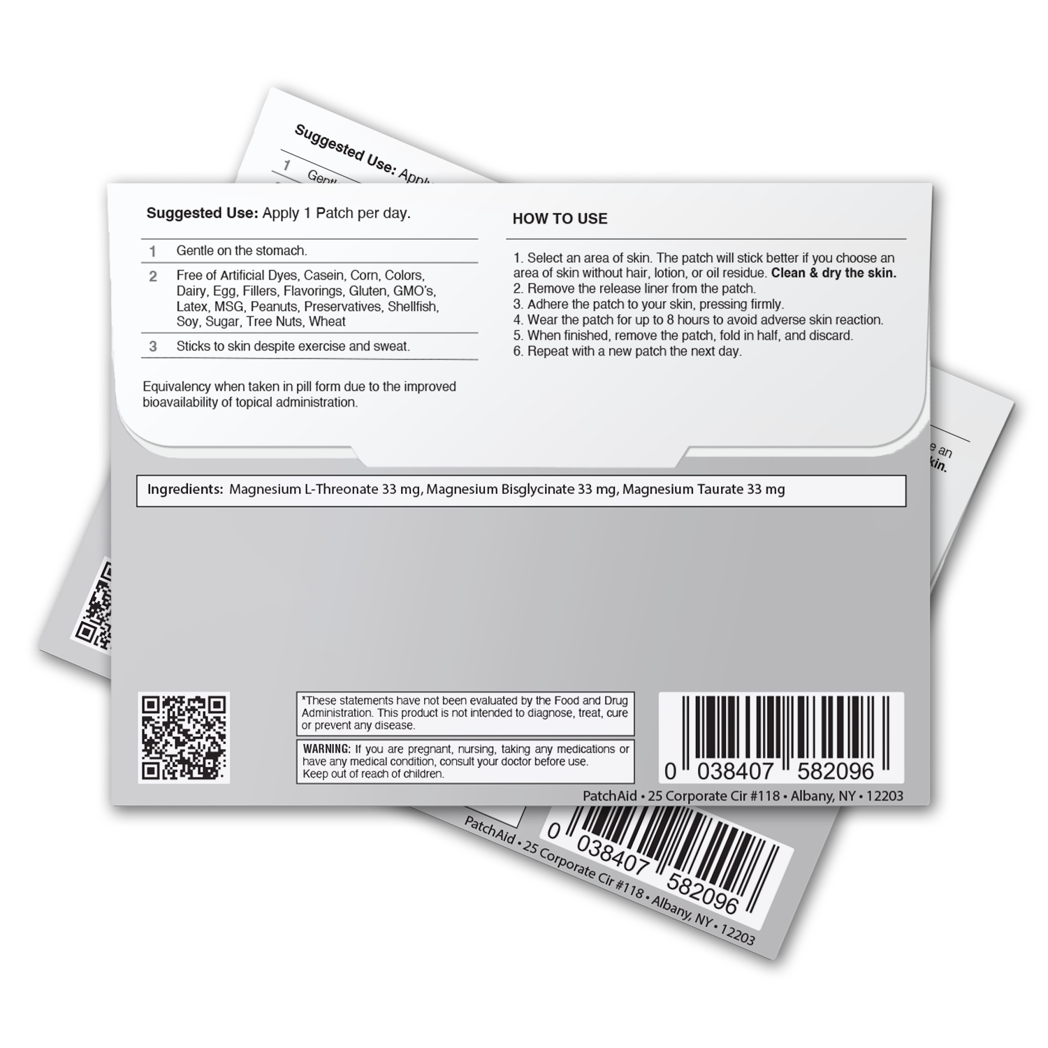 Triple Magnesium Complex Patch - Relaxation & Muscle Support: 12-Pack with Display Case - Image 3