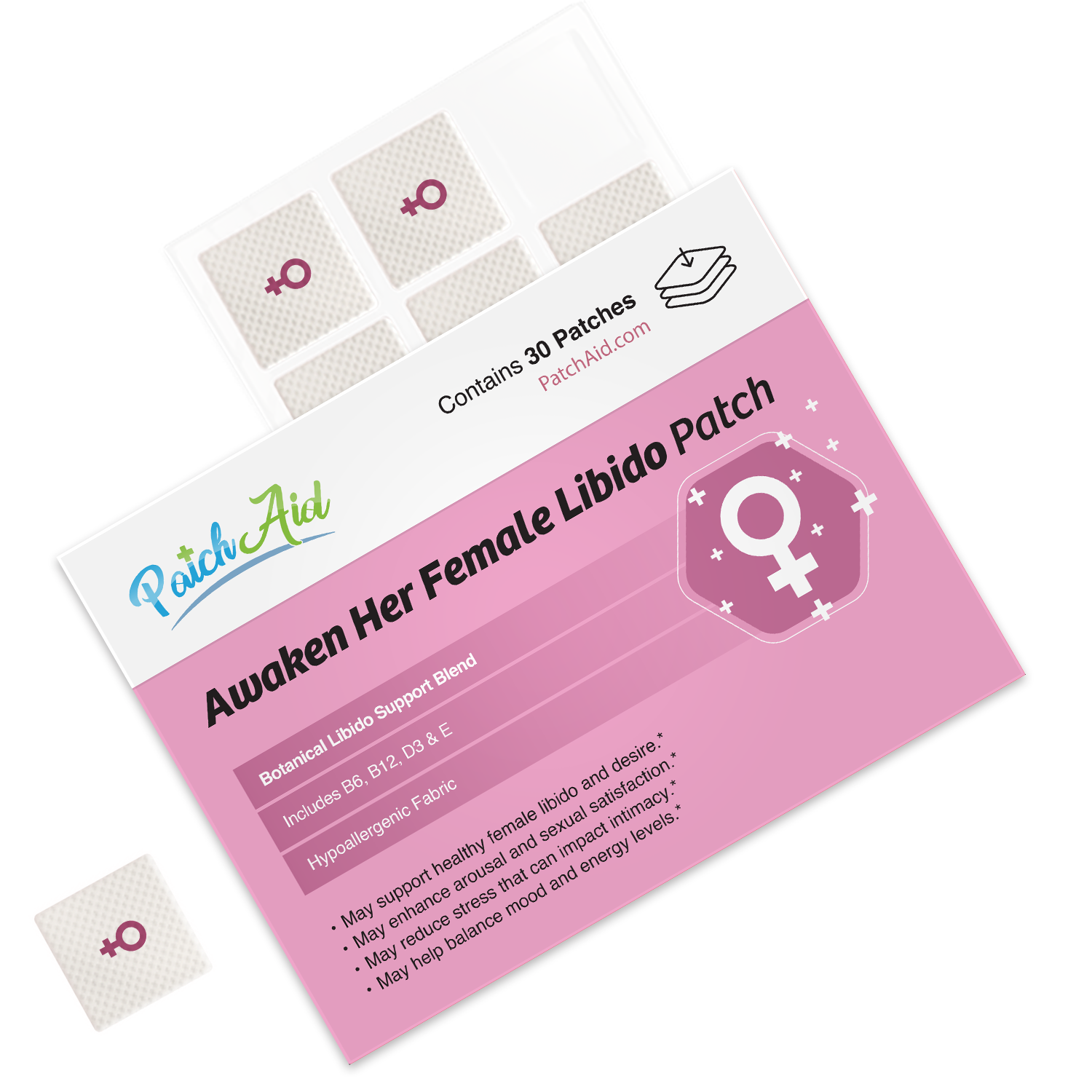 Awaken Her Female Libido Patch - Desire & Energy Support: 12-Pack with Display Case - Image 4