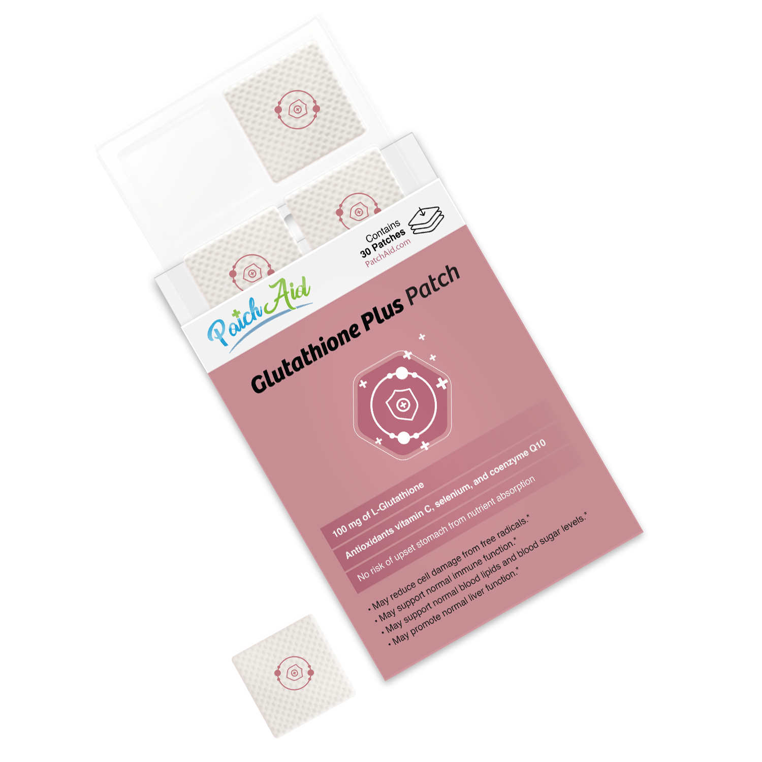 Glutathione Plus Patch - Antioxidant & Detox Support: 12-Pack with Display Case - Image 7