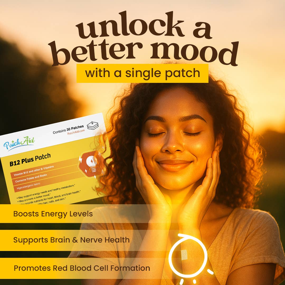 B12 Energy Plus Vitamin Patch - Energy & Mood Support: 12-Pack with Display Case - Image 7