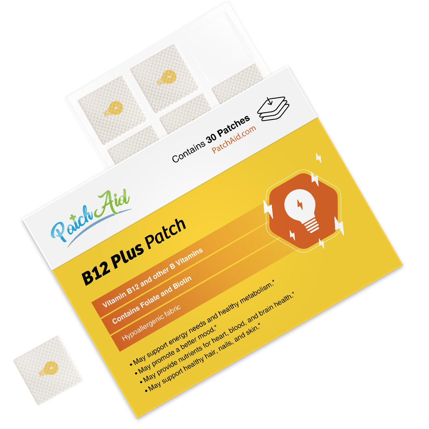 B12 Energy Plus Vitamin Patch - Energy & Mood Support: 12-Pack with Display Case - Image 4