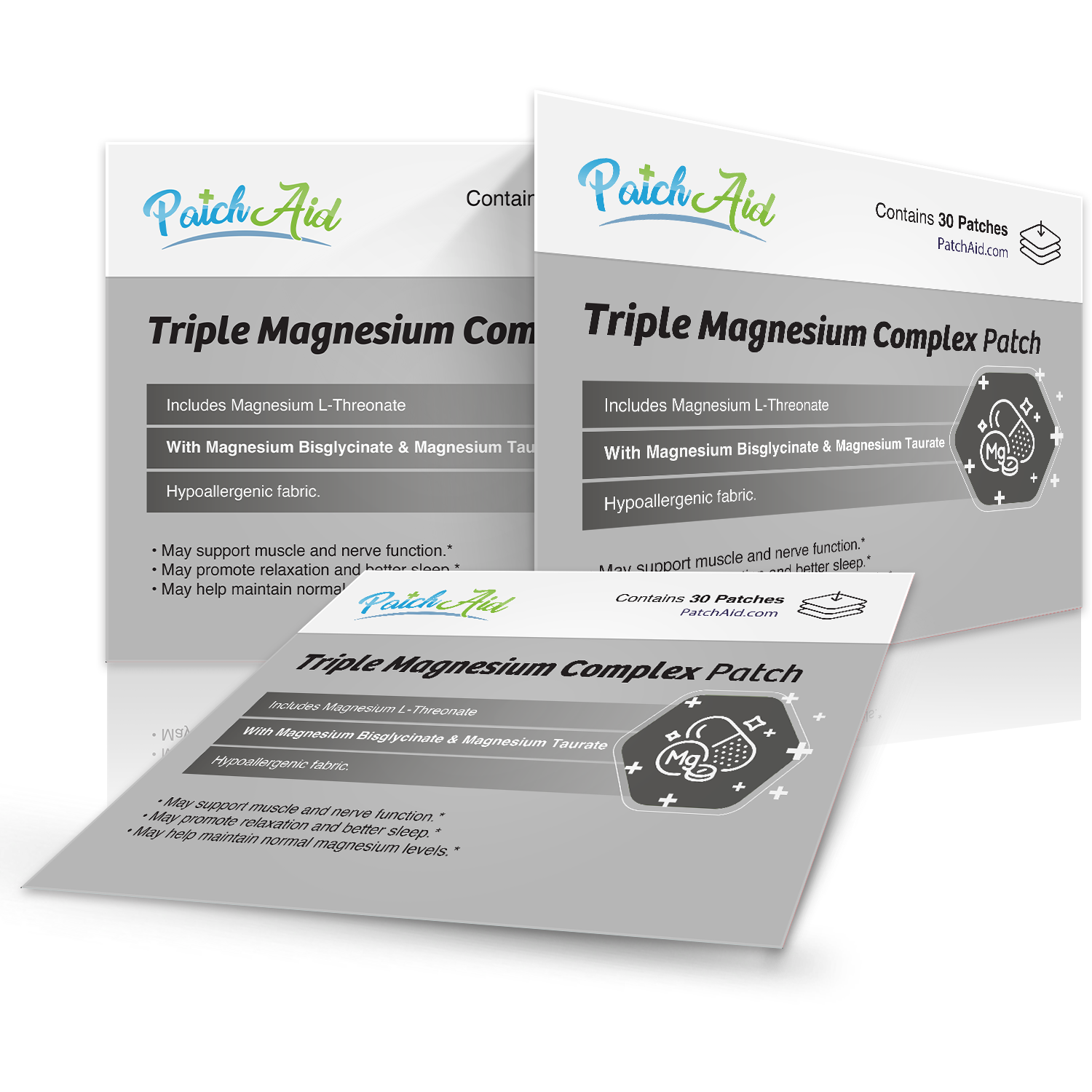 Triple Magnesium Complex Patch - Relaxation & Muscle Support: 12-Pack with Display Case - Image 5