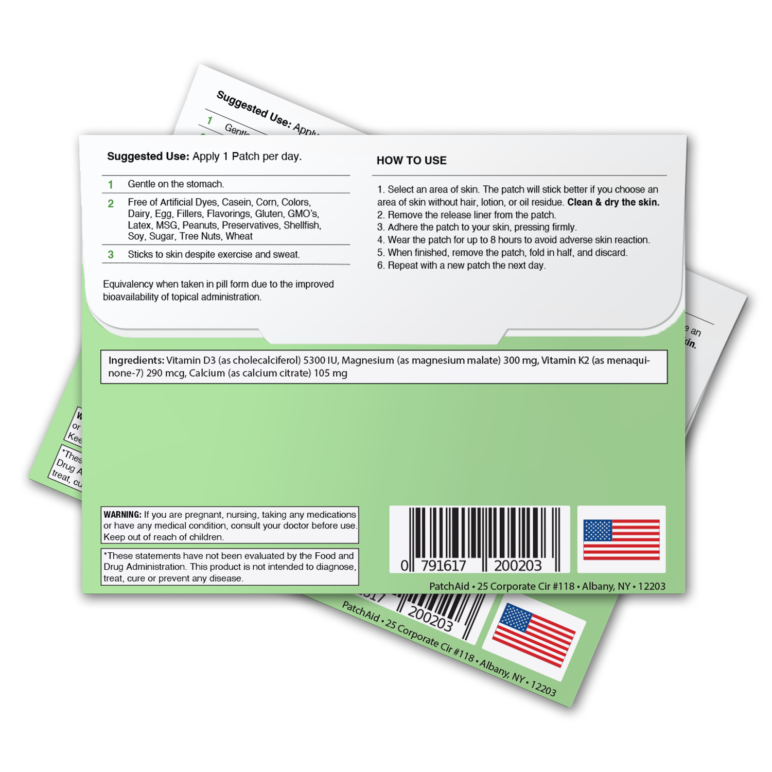 Vitamin D3 with K2 Patch - Bone, Heart & Immune Support: 12-Pack with Display Case - Image 4