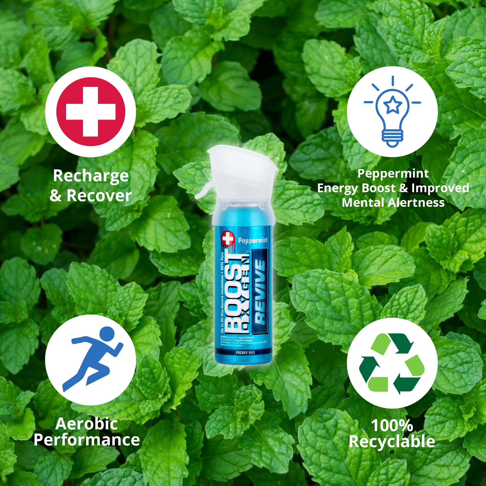 Boost Oxygen Pocket Size Revive Peppermint 3L Can - Image 3