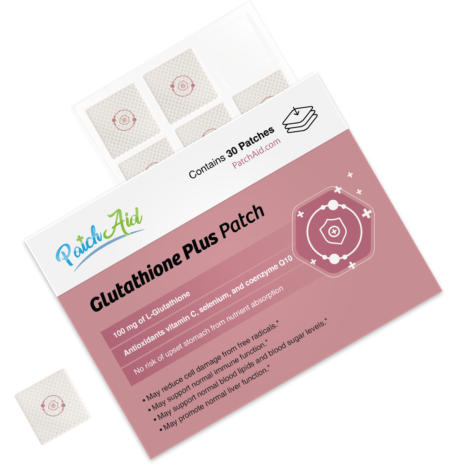 Glutathione Plus Patch - Antioxidant & Detox Support: 12-Pack with Display Case - Image 3