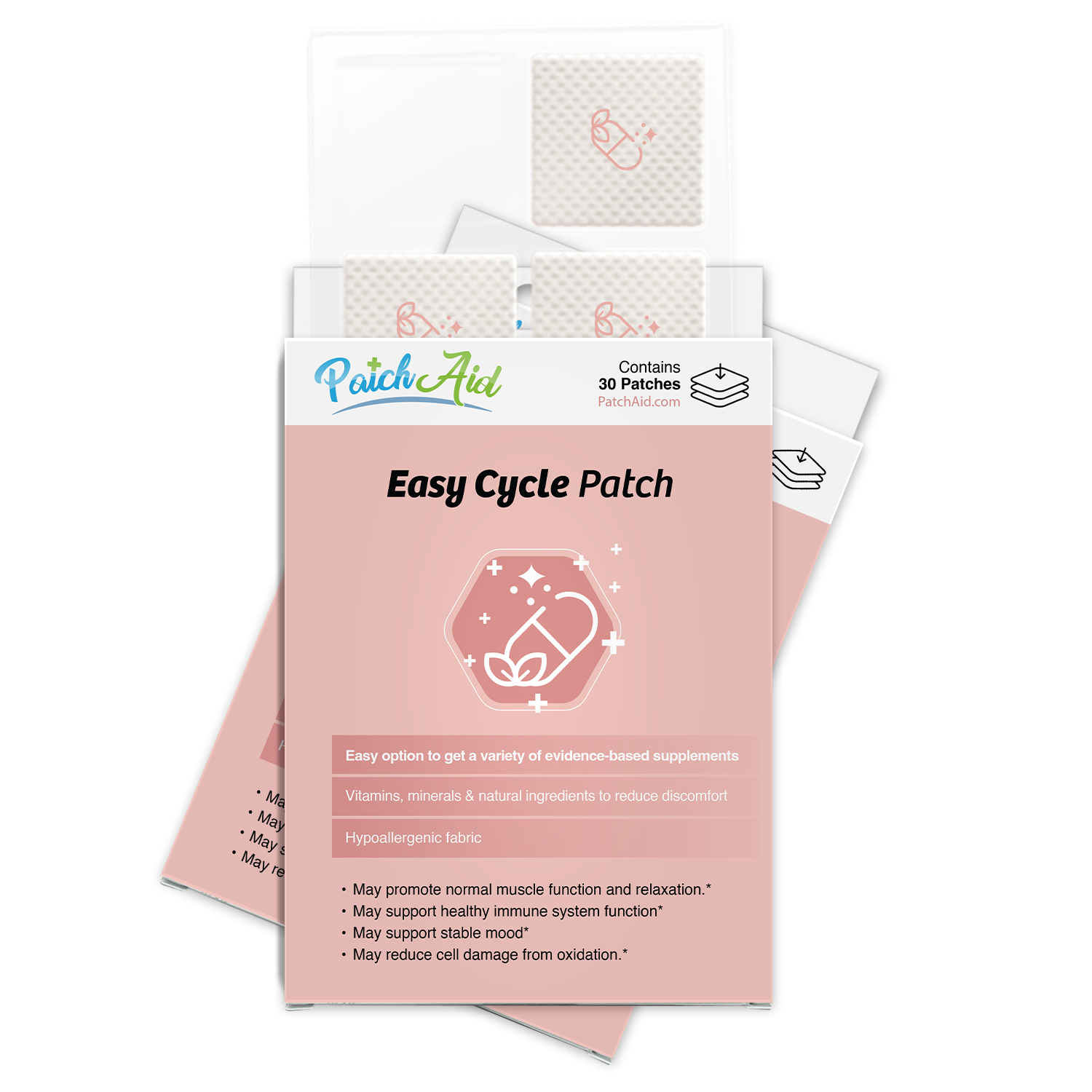 Easy Cycle Patch - Menstrual Relief & Hormone Support: 12-Pack with Display Case - Image 5