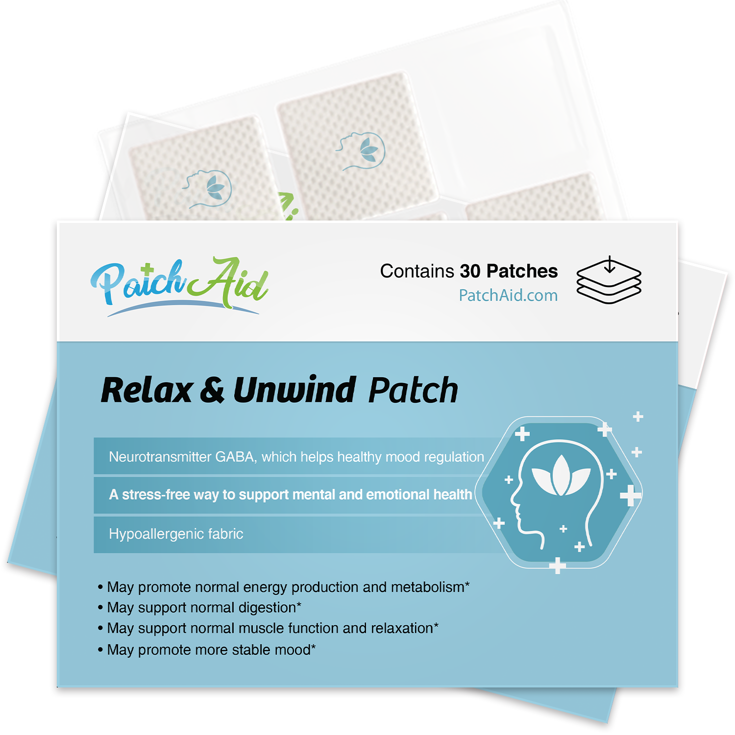 Relax & Unwind Patch - Stress Relief & Relaxation Support: 12-Pack with Display Case - Image 2