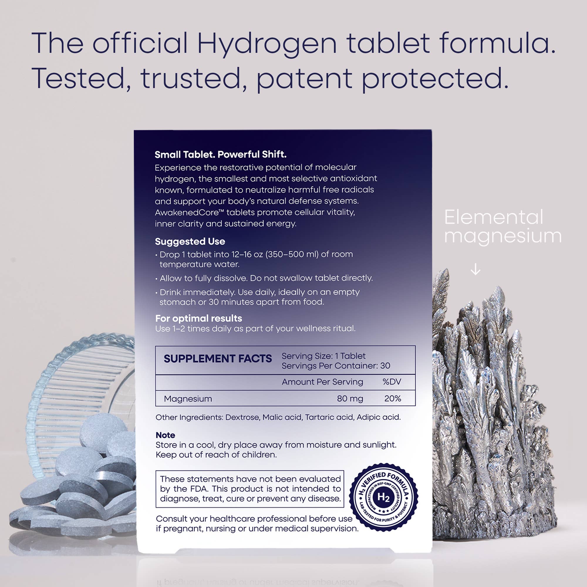 Hydrogen Molecular Water Tablets - Pure Magnesium Supplement - Image 2